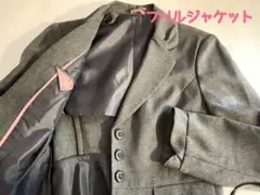 フリルジャケット/グレー×ピンク/シングルボタン/甘辛ミックス