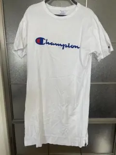 Champion ホワイト Tシャツワンピース
