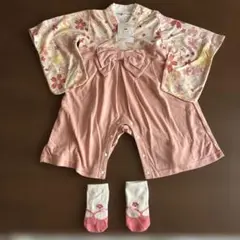 袴ロンパース＆ソックス♡未使用タグ付・サイズ70〜80