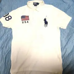 Ralph Lauren ポロMホワイト08北京オリンUSA代表ビッグポニー