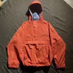 90s OLD UNIQLO ハーフジップ　ナイロン　アノラック　M オレンジ