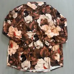 新品☆花柄 シャツ 総柄 長袖 ビッグシルエット ストリート メンズ 秋コーデ