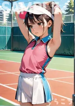 スポーツ女子 美尻 美少女 可愛い イラスト A4ポスター FR00359