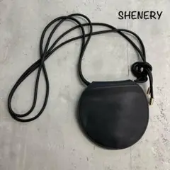 美品 SHENERY サークル ベルト ショルダー バッグ シーナリー ブラック