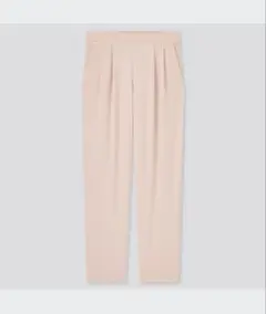 UNIQLO クレープジャージーテーパードパンツ　ピンク