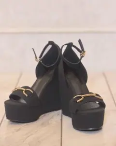シェリミー Cheri mi 厚底サンダル 黒