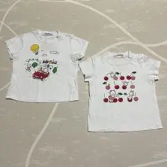 ファミリア おはなしTシャツ 2枚セット 男女双子 90