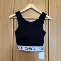 Chico ロゴクロップドタンクトップ