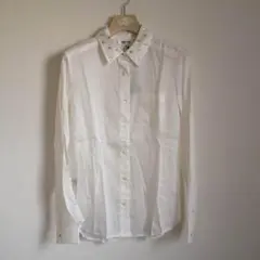 T146 新品タグ付【ソニアリキエル】ビジュー付きシャツ【38/M】