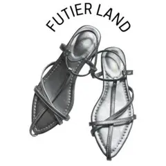Futier Land フューティアランド Tナロー ゴムストラップ サンダル