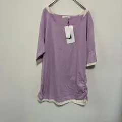 【新品未使用】4 Lサイズand it_ ラベンダー 半袖Tシャツ