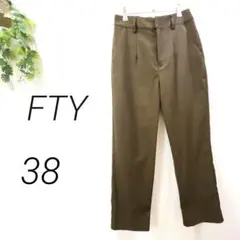 美品　FTY ブラウン　テーパードパンツ　チノパン　オフィス　無地