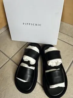 【美品】PIPPICHIC HANAKOダブルストラップスライドサンダル