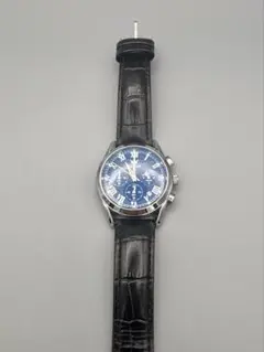 OLEVS 腕時計 メンズ クロノグラフ 買取美品 黒革ベルト