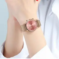 新品☆安心のメルカリ便☆レディース☆シンプル☆腕時計☆クォーツ☆ゴールド ピンク