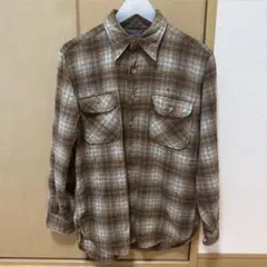 Pendleton ブラウン系チェックネルシャツ　ウールシャツ　ボードシャツ