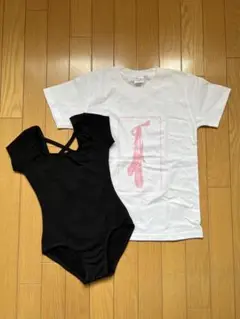 【新品未使用】Chacott黒レオタード&Tシャツ（140cm）
