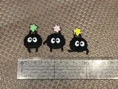 ジブリ　まっくろくろすけ　ススワタリ　ワッペン 3枚セット
