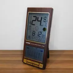 CASIO IDC-900NJ 多機能カレンダー電波時計 掛け置き兼用 木目調