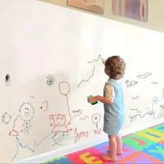 静電吸着ホワイトボードシート 貼ってはがせる 45cm×200cm