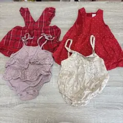 ボトムス サロペット 女の子 4枚セット