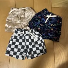 GAP Baby ショートパンツ3点セット（迷彩・チェック・恐竜柄）