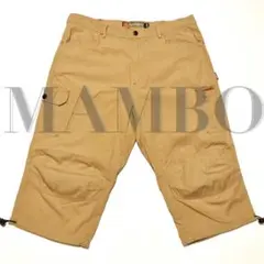 【美品】MAMBO ベージュ カーゴショートパンツ　裾ギャザー付