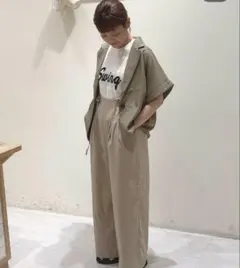 サマンサモスモス　リネンタッチシャツジャケット