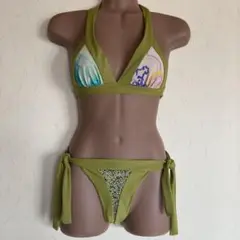 abitart roma オリーブグリーン トライアングルビキニ