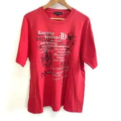 【PINO BAZZO】ゆったり３Lサイズ　ロゴTシャツ　レッド