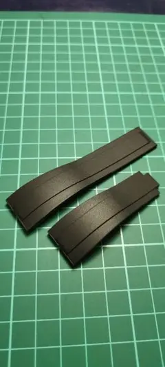 高品質 ロレックス対応 20mmブラックラバーベルト