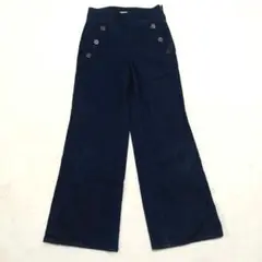 【現行タグ】kate spade ワイドレッグデニム　М【美品】濃紺