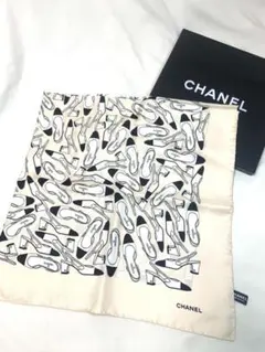 シャネル CHANEL スカーフ プリント スリングバック レア物