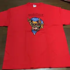 Sublimeサブライム赤 Tシャツ 悪魔フィック SKUNK records