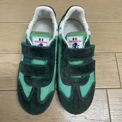 PATRICK キッズスニーカー　17センチ　緑×紺色