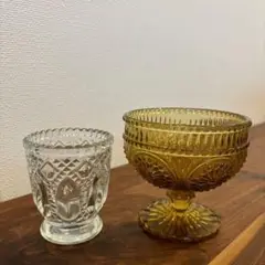ガラス小物入れ　２つセット