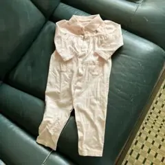 【新品未使用】Ralph Lauren ピンク ストライプロンパース 70cm