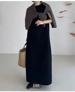 argue◯SEERSUCKER DRESS /BLACK