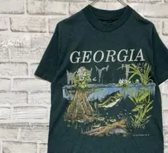 USA製90sヴィンテージTシャツ！シングルステッチ　グリーン半袖古着M73