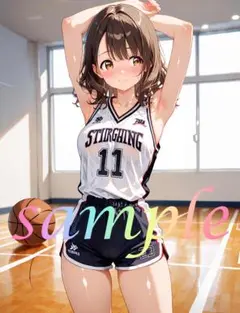 c628 かわいい イラスト アニメ A4ポスター スポーツ女子
