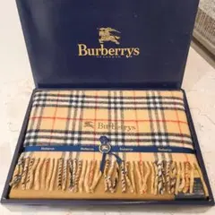 未使用 BURBERRY バーバリー ラムウール ひざ掛け 膝 箱付