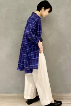 【22SS】j.s LUXE チェックスタンドチュニック