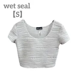 匿名配送✨wet seal 【S】クロップドトップス 半袖 プリーツ