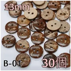B-01 ハンドメイド素材 ココナッツボタン 2穴