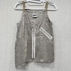 【美品】アシメトリーベスト ジレ ジッパー付き