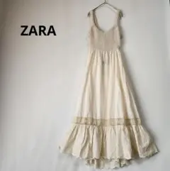 【タグ付】ZARA　異素材ミックスニットワンピース　キャミワンピース