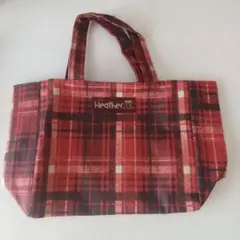 【未使用】Heather ヘザー トートバッグ バッグ チェック柄 付録