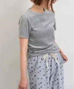 U by SPICK&SPAN / 新品・未使用 コットンベロアTEE グレー