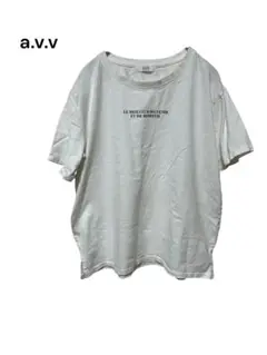 a.v.v ホワイト Tシャツ　カットソー半袖M ［最終価格］