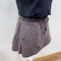 新品タグ付き ZARA スウェット素材 ミニスカート Sチャコールブラウン